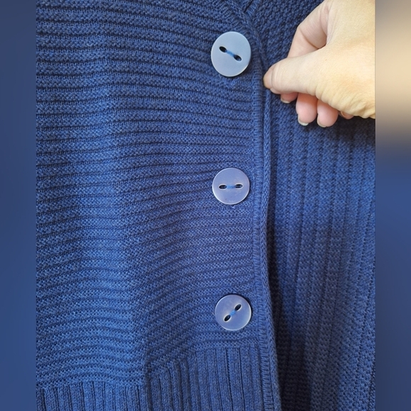 Habitat Womens Blue Button Front Cardigan Sweater Size S - Picture 4 of 7
